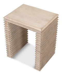 Stacked Grey Side Table - Ornate Home