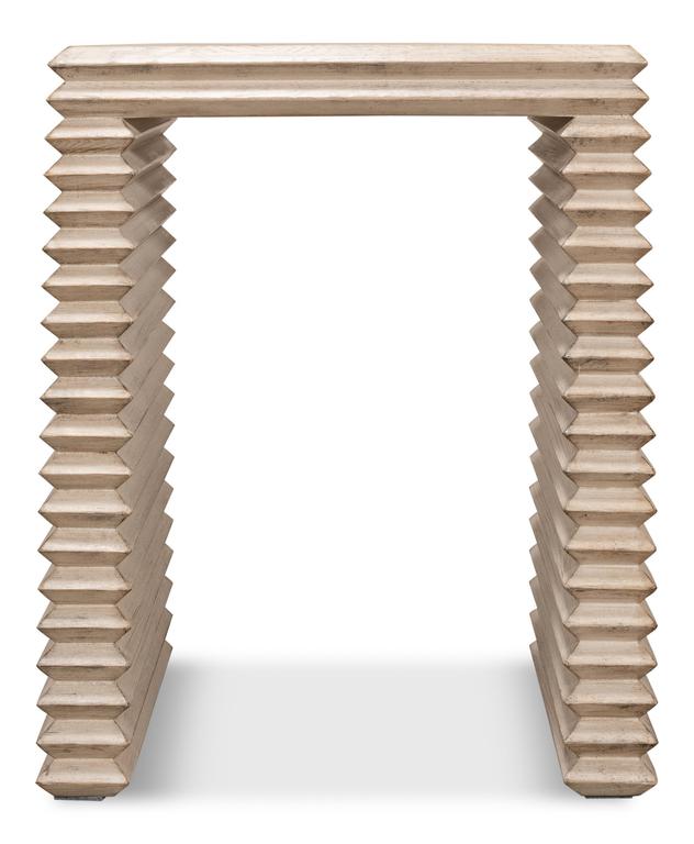 Stacked Grey Side Table - Ornate Home