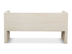 Stacked White Bench - Ornate Home