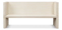 Stacked White Bench - Ornate Home