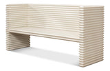 Stacked White Bench - Ornate Home
