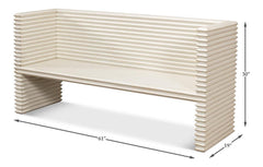 Stacked White Bench - Ornate Home