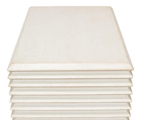 Stacked White Side Table - Ornate Home