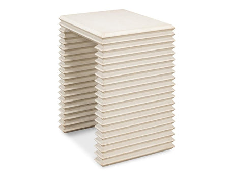 Stacked White Side Table - Ornate Home