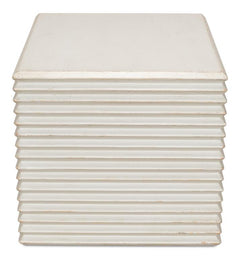 Stacked White Stool - Ornate Home