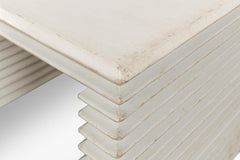 Stacked White Stool - Ornate Home
