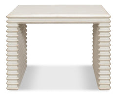 Stacked White Stool - Ornate Home