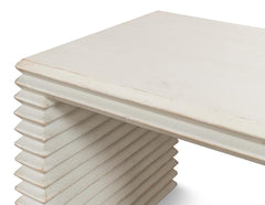 Stacked White Stool - Ornate Home
