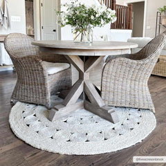 Stafford Bleached Jute Round Rug - Clearance - Ornate Home