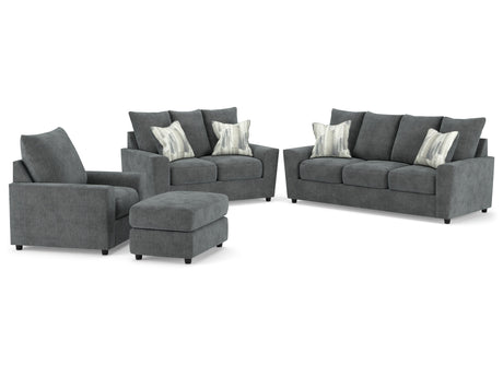 Stairatt Gravel Sofa, Loveseat, Chair and Ottoman - Ornate Home