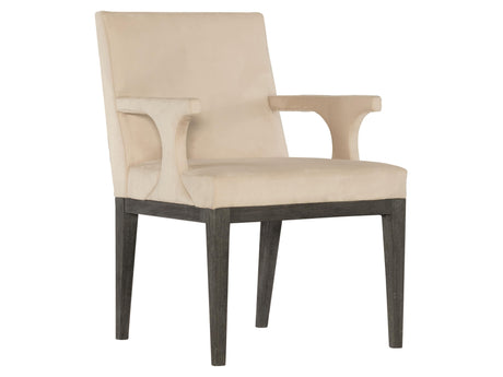 Staley Midnight Black/Light Beige Fabric Arm Chair - Ornate Home