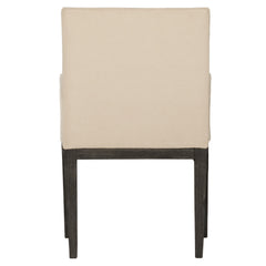 Staley Midnight Black/Light Beige Fabric Arm Chair - Ornate Home