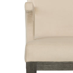 Staley Midnight Black/Light Beige Fabric Arm Chair - Ornate Home
