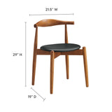 Stalwart Dark Walnut Black Dining Side Chairs (Set of 2) - Ornate Home
