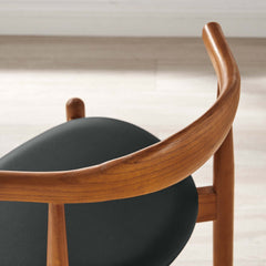 Stalwart Dark Walnut Black Dining Side Chairs (Set of 2) - Ornate Home