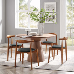 Stalwart Dark Walnut Black Dining Side Chairs (Set of 4) - Ornate Home
