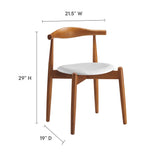 Stalwart Dark Walnut White Dining Side Chairs (Set of 2) - Ornate Home
