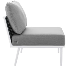 Stance White/Gray 3 Piece Outdoor Patio Aluminum Set - Ornate Home
