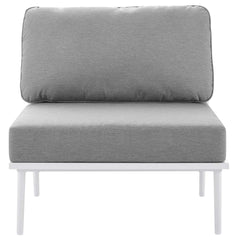 Stance White/Gray 3 Piece Outdoor Patio Aluminum Set - Ornate Home