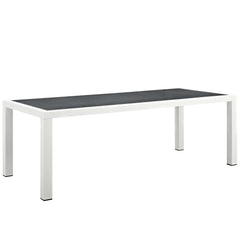 Stance White/Gray 7 Piece Outdoor Patio Aluminum Dining Set - Ornate Home
