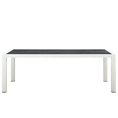 Stance White/Gray 7 Piece Outdoor Patio Aluminum Dining Set - Ornate Home