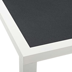 Stance White/Gray 90.5" Outdoor Patio Aluminum Dining Table - Ornate Home