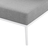 Stance White/Gray Outdoor Patio Aluminum Large Sectional Sofa - Ornate Home