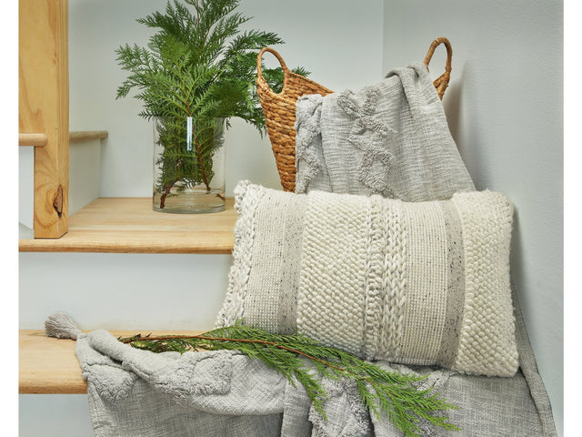 Standon Gray/White Pillow - Ornate Home