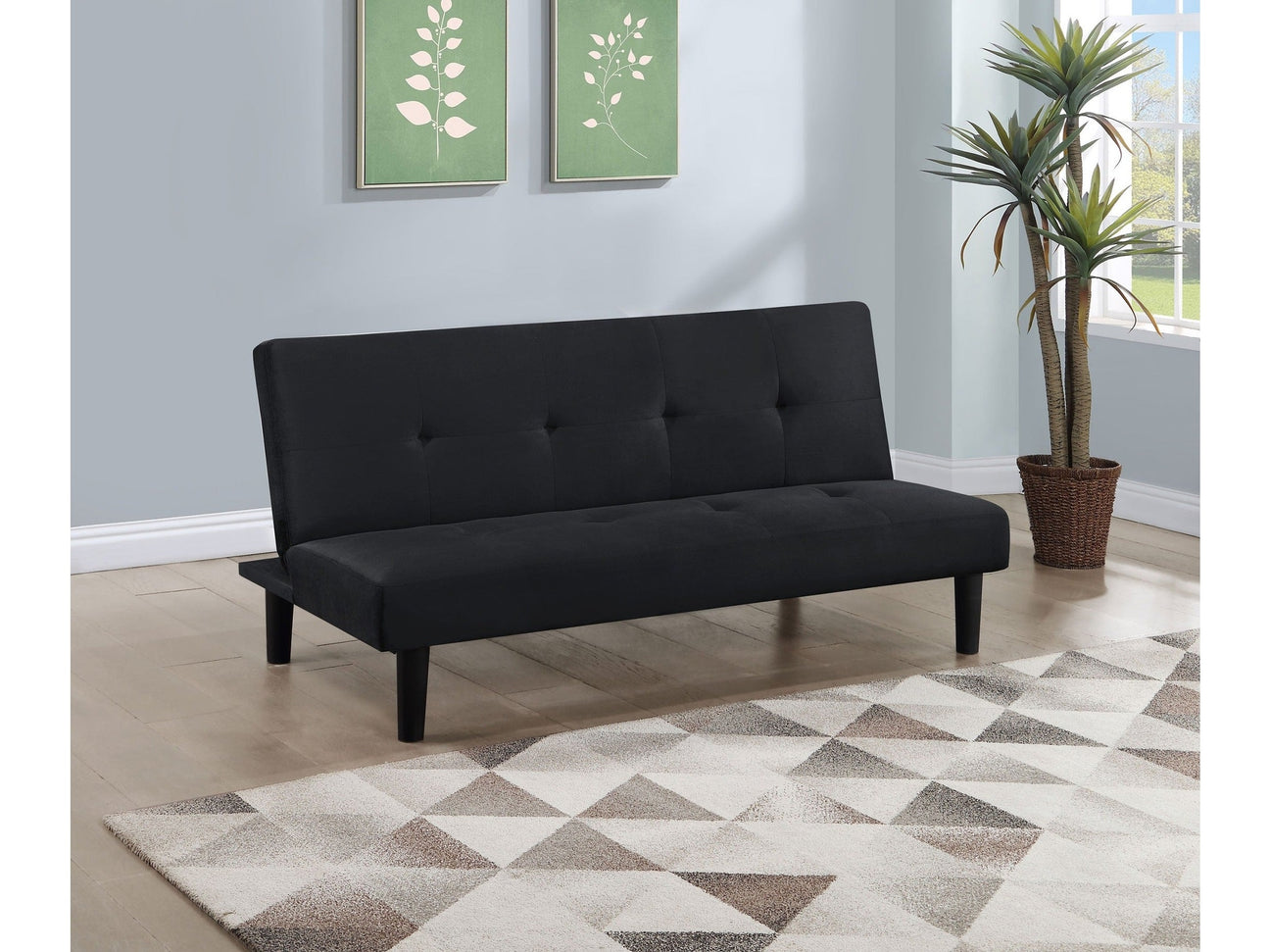 Stanford Black Sofa Bed - Ornate Home