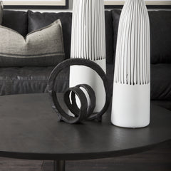 Stanislaw Black Metal Infinite Ribbon Sculpture - Ornate Home