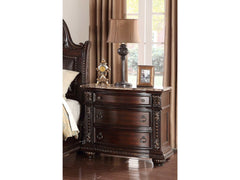 Stanley Cherry Brown Nightstand w/ Marble Top - Ornate Home