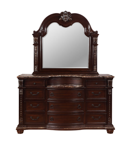 Stanley Cherry Brown Sleigh Bedroom Set - Ornate Home