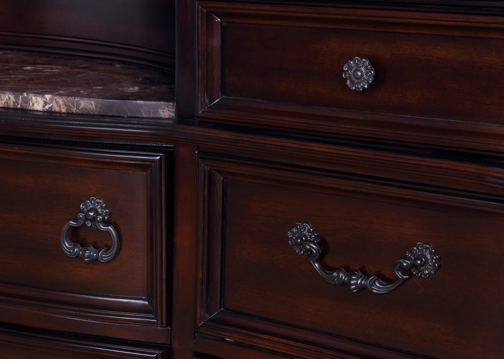 Stanley Cherry Brown Sleigh Bedroom Set - Ornate Home