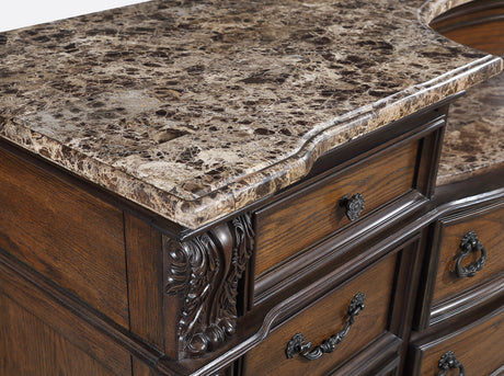 Stanley Coffee Brown Upholstered Sleigh Bedroom Set - Ornate Home