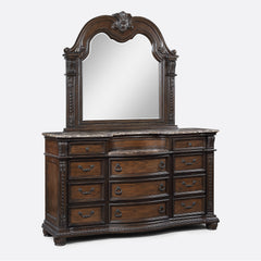 Stanley Coffee Brown Upholstered Sleigh Bedroom Set - Ornate Home