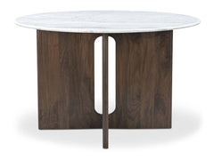 Stanley White Marble Dining Table - Ornate Home