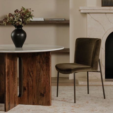 Stanley White Marble Dining Table - Ornate Home