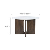 Stanley White Marble Dining Table - Ornate Home