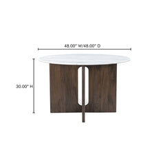 Stanley White Marble Dining Table - Ornate Home