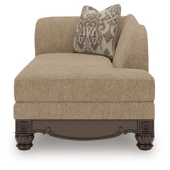 Stanmore Golden Right-Arm Facing Corner Chaise - Ornate Home
