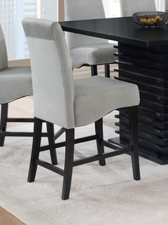 Stanton Grey & Black Counter Height Chairs (Set of 2) - Ornate Home