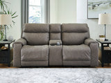 Starbot Fossil 3-Piece Power Reclining Sectional Loveseat with Console (Online Special Price) - Ornate Home