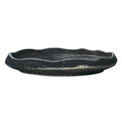 Stardust Ripple Black Indoor-Outdoor Bowl - Ornate Home