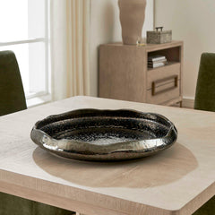 Stardust Ripple Black Indoor-Outdoor Bowl - Ornate Home
