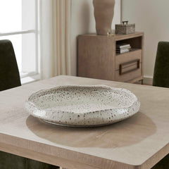 Stardust Ripple White Indoor-Outdoor Bowl - Ornate Home