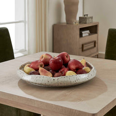 Stardust Ripple White Indoor-Outdoor Bowl - Ornate Home