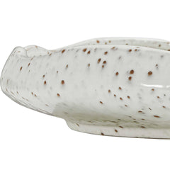 Stardust Ripple White Indoor-Outdoor Bowl - Ornate Home