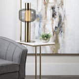 Stardust White/Gold C-Table - Ornate Home