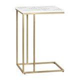 Stardust White/Gold C-Table - Ornate Home