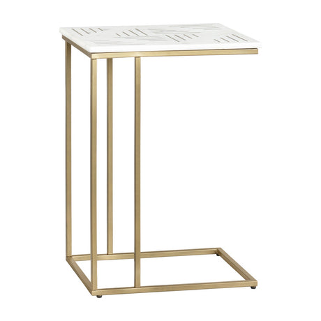 Stardust White/Gold C-Table - Ornate Home